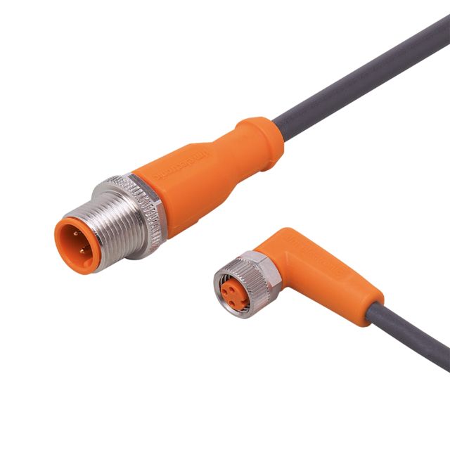 ifm electronic Male 1 way M12 to Female 1 way M8 Sensor Actuator Cable, 1 m