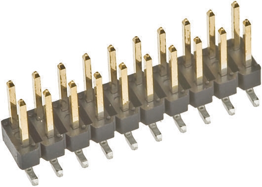Amphenol ICC Bergstik Series Straight Surface Pin Header, 20 Contact(s), 2.54 mm Pitch, 2 Row, Unshrouded