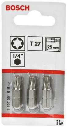 Bosch Torx Screwdriver Bit, T27 Tip, 25 mm Overall