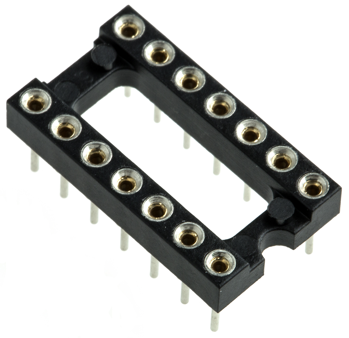 Preci-Dip 2.54mm Pitch Vertical 14 Way, Through Hole Turned Pin Open Frame IC Dip Socket, 1A