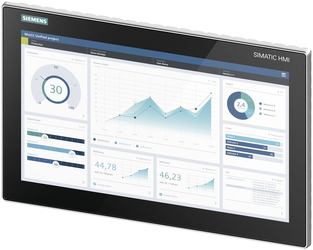 Siemens MTP1500 Unified Comfort Series SIMATIC HMI Panel - 15.6 in, TFT Display, 1366 x 768