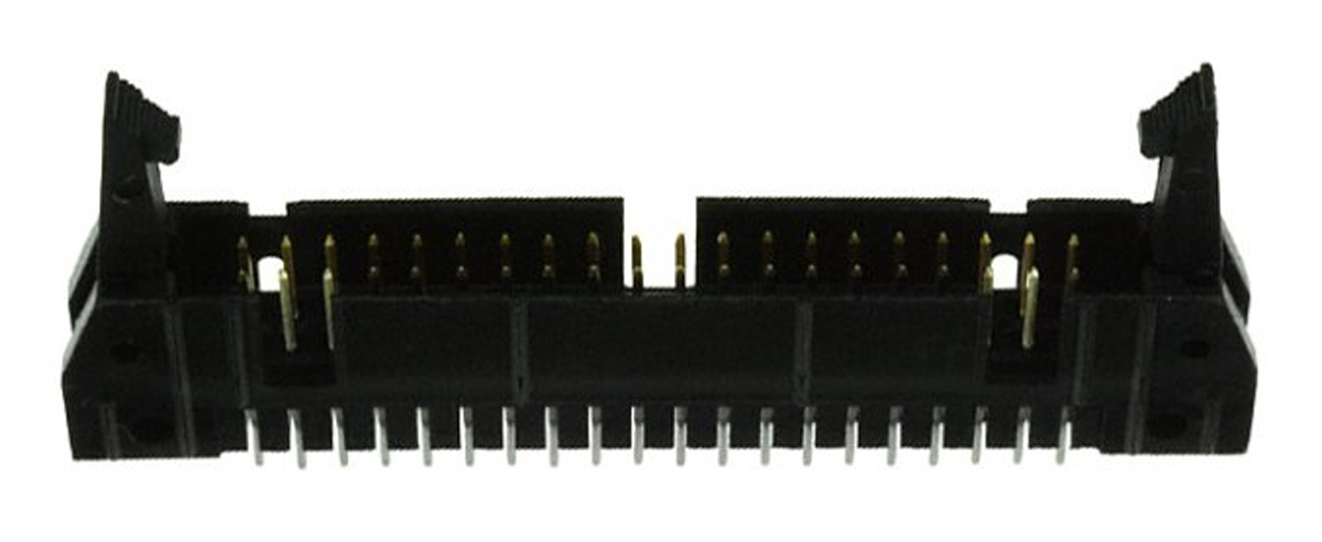 TE Connectivity AMP-LATCH Series Straight Through Hole PCB Header, 40 Contact(s), 2.54 mm Pitch, 2 Row, Shrouded