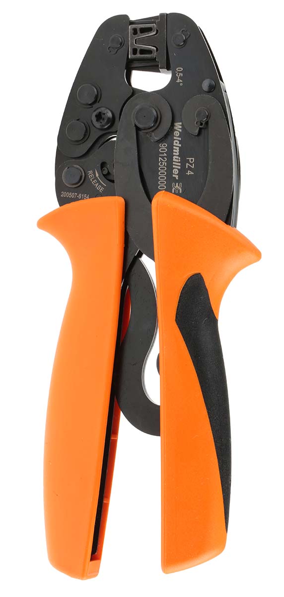 RS PRO Hand Ratcheting Crimp Tool for Crimp Contacts, 0,5 → 4mm² Wire