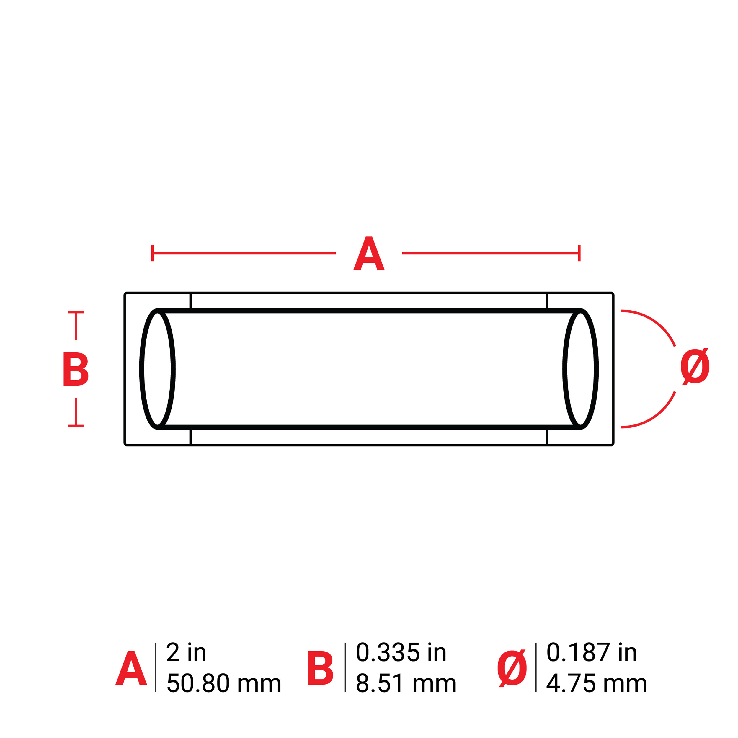 Brady B-342 PermaSleeve Yellow Heatshrink Labels, 50.80mm Width, 8.51mm Height, 1 per Row, 750Per Roll Qty