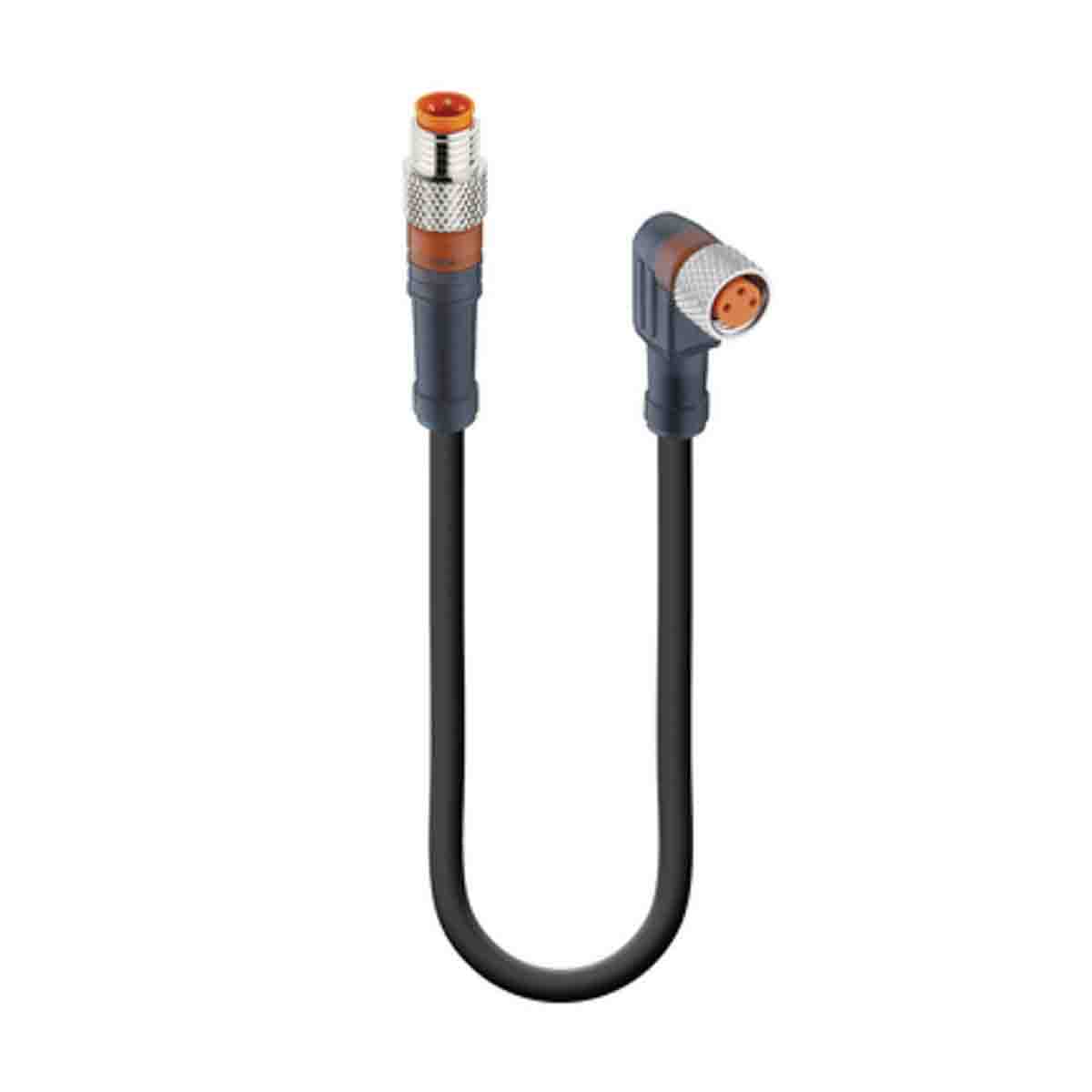 Lumberg Automation Male 3 way M8 to Female 3 way M8 Sensor Actuator Cable