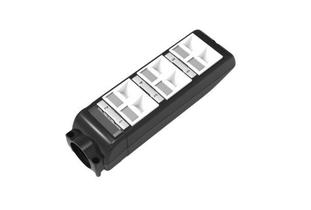 HellermannTyton Connectivity HT Series 6 Port RJ Patch Panel 215mm Black, White