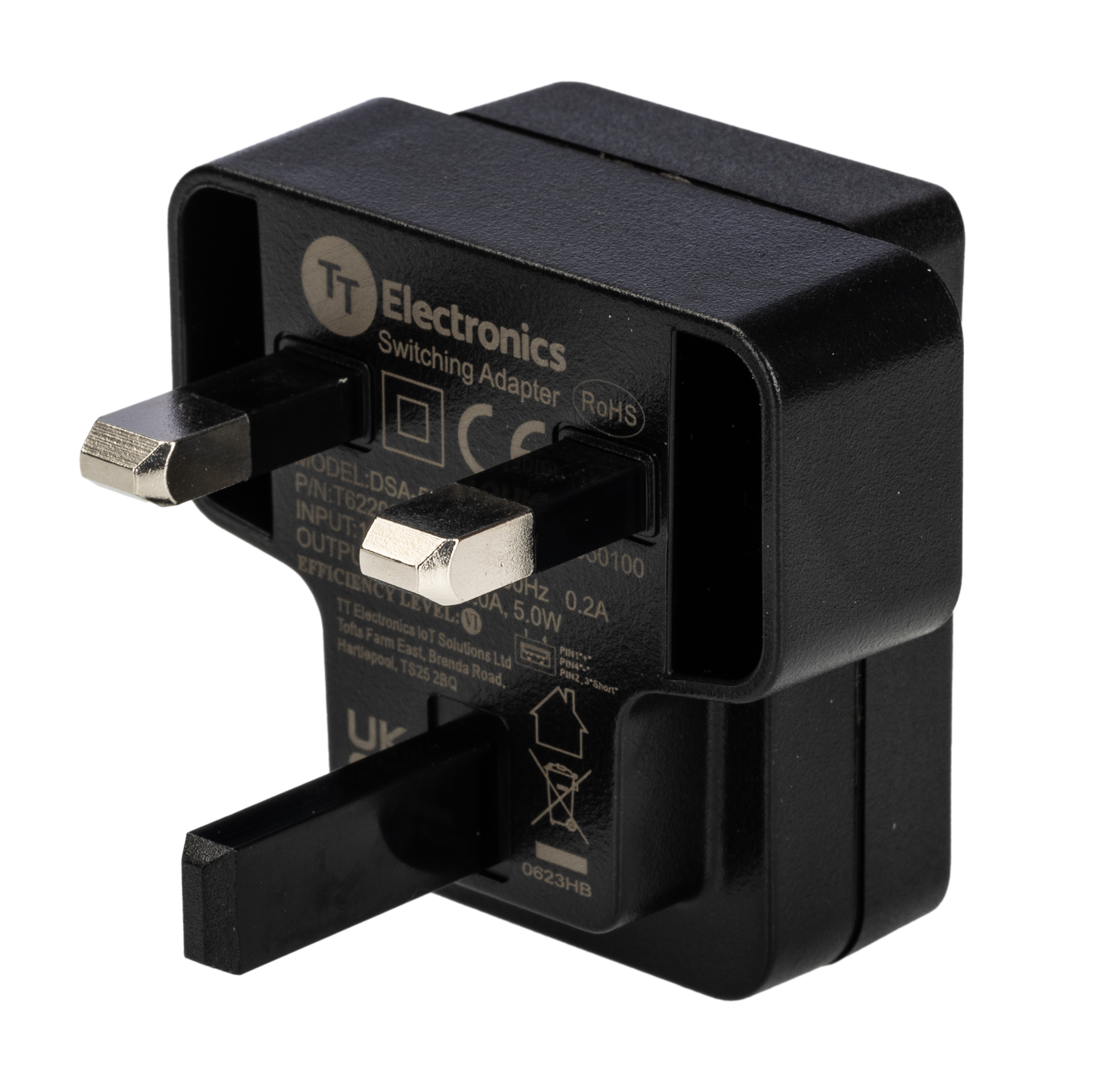 RS PRO 5W Plug-In AC/DC Adapter 5V dc Output, 1A Output