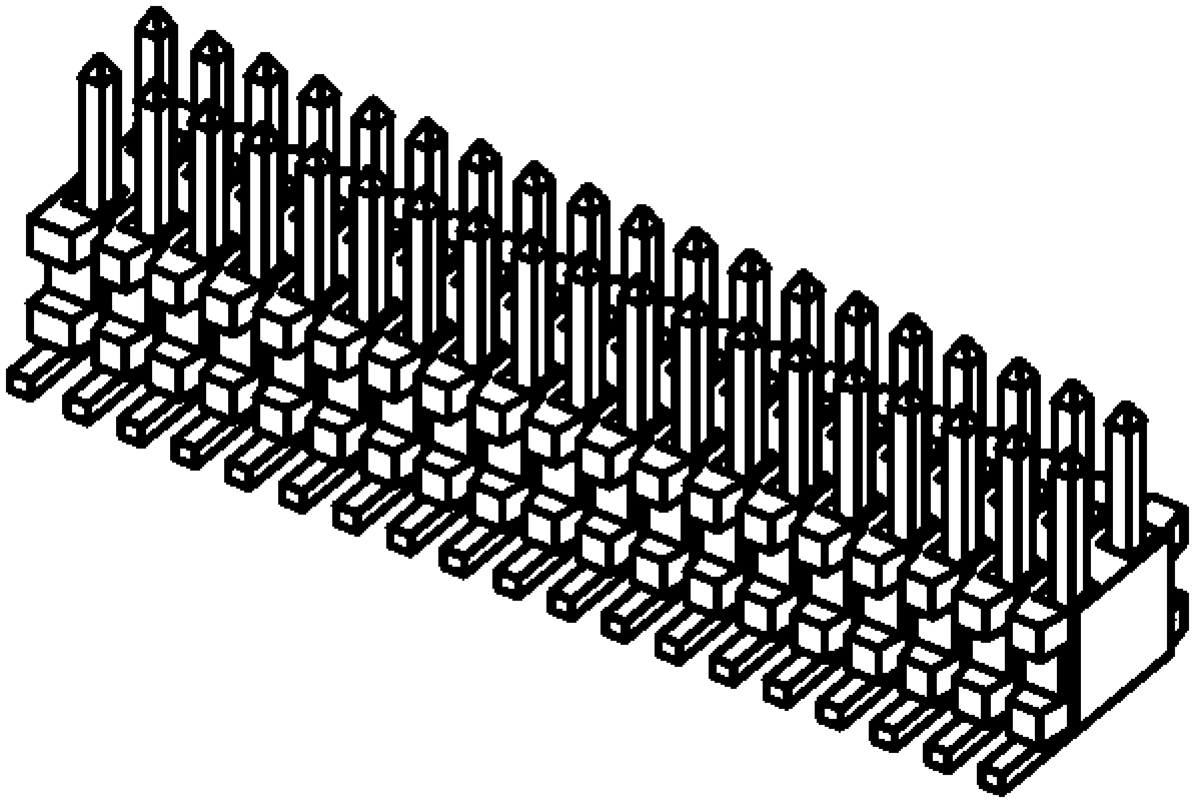 Samtec FTE Series Straight Surface Pin Header, 20 Contact(s), 0.8 mm Pitch, 2 Row, Unshrouded