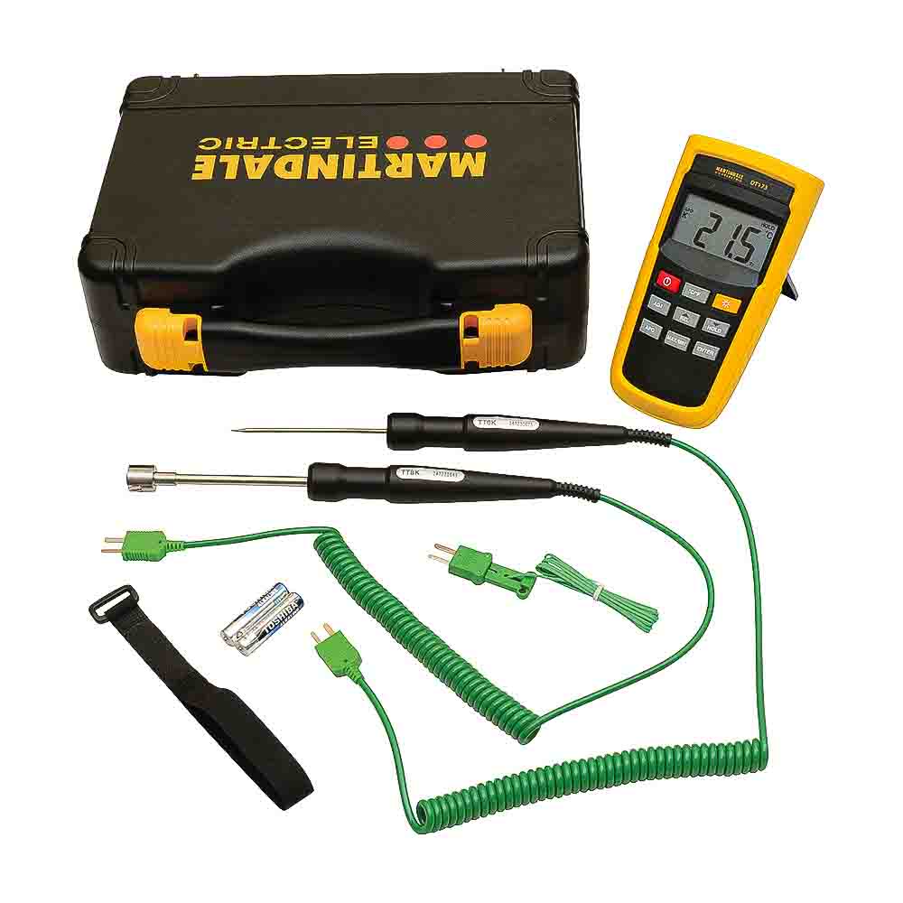 Martindale THERMOKITLGN Digital Thermometer, +1372 °C, +1999°F Max, 0.1% Reading + 2°C, 0.1% Reading + 4°F Accuracy