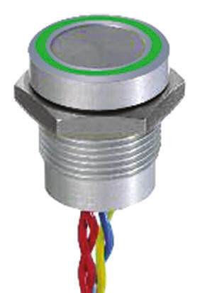APEM Illuminated Piezo Switch, Momentary, Pulse, SPST, IP68, Flying Lead, 200 mA @ 24 V dc, -40 → +75°C