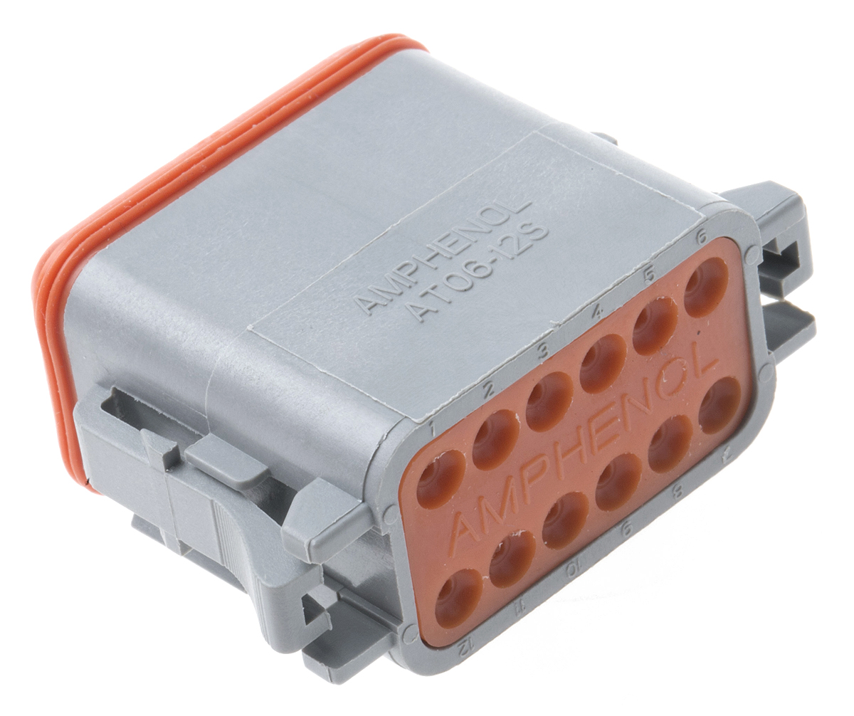 Amphenol Industrial, AT Automotive Connector Plug Cable Mount 12 Way AT06-12SA