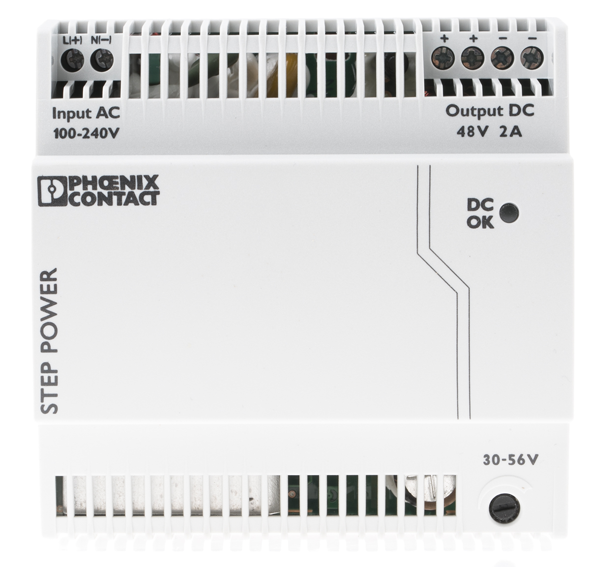 Phoenix Contact STEP POWER Switched Mode DIN Rail Power Supply, 85 → 264V ac ac Input, 48V dc dc Output, 2A