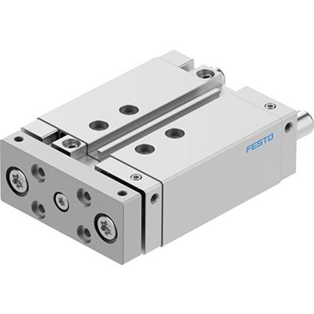 Festo Pneumatic Guided Cylinder - DFM-20-40-B-PPV-A-GF, 20mm Bore, 40mm Stroke, DFM Series, Double Acting