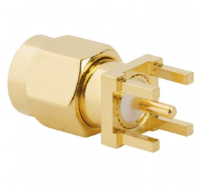 Amphenol RF, Plug PCB Mount SMA Connector, 50Ω, Solder Termination, Straight Body