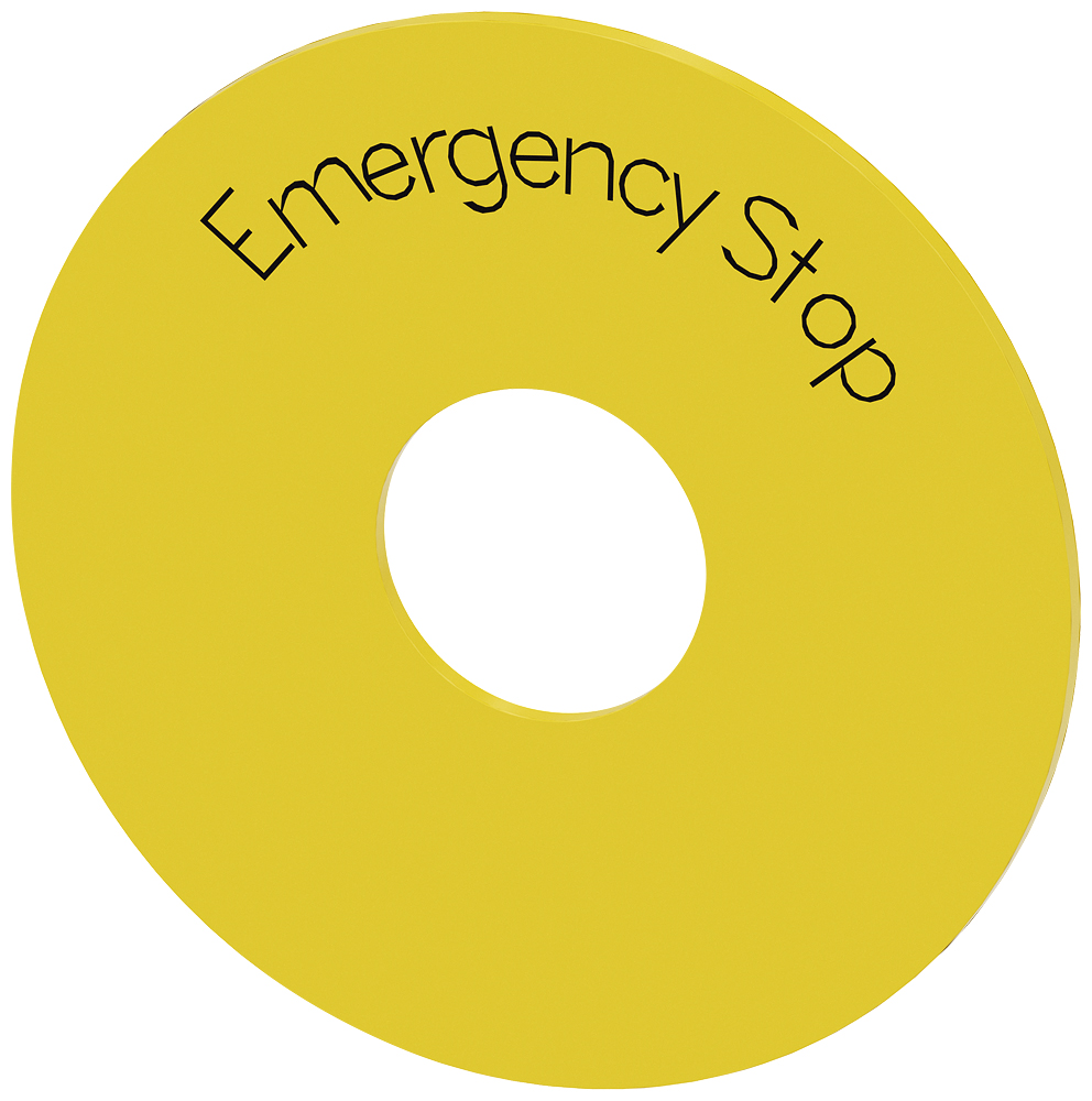 Siemens EMERGENCY STOP plate, Emergency Stop