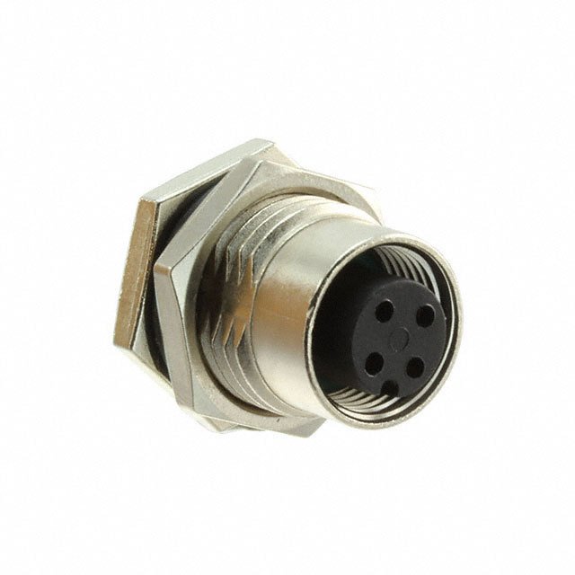 Amphenol Industrial Circular Connector, 4 Contacts, Panel, M12 Connector, Socket, Female, IP68, IP69K, M Series