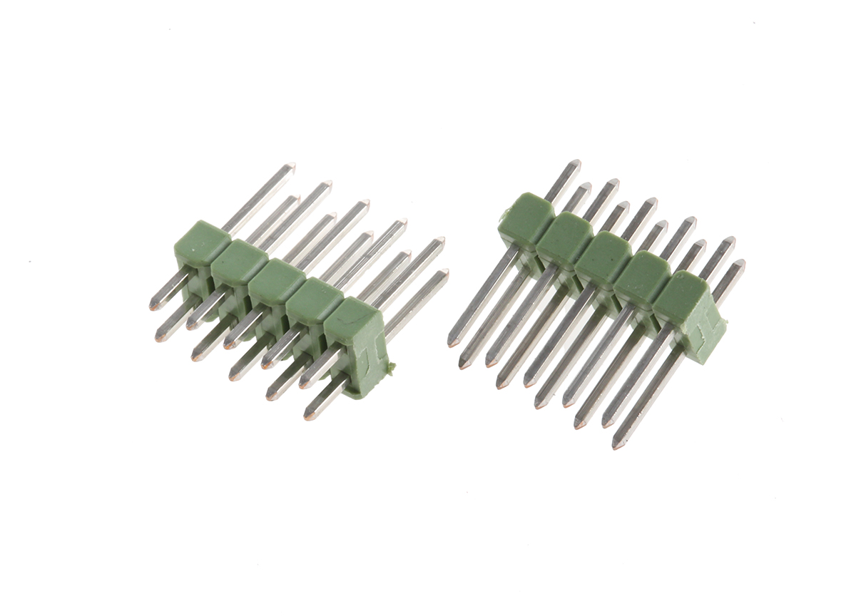 TE Connectivity AMPMODU MOD II Series Straight Through Hole Pin Header, 10 Contact(s), 2.54 mm Pitch, 2 Row, Unshrouded