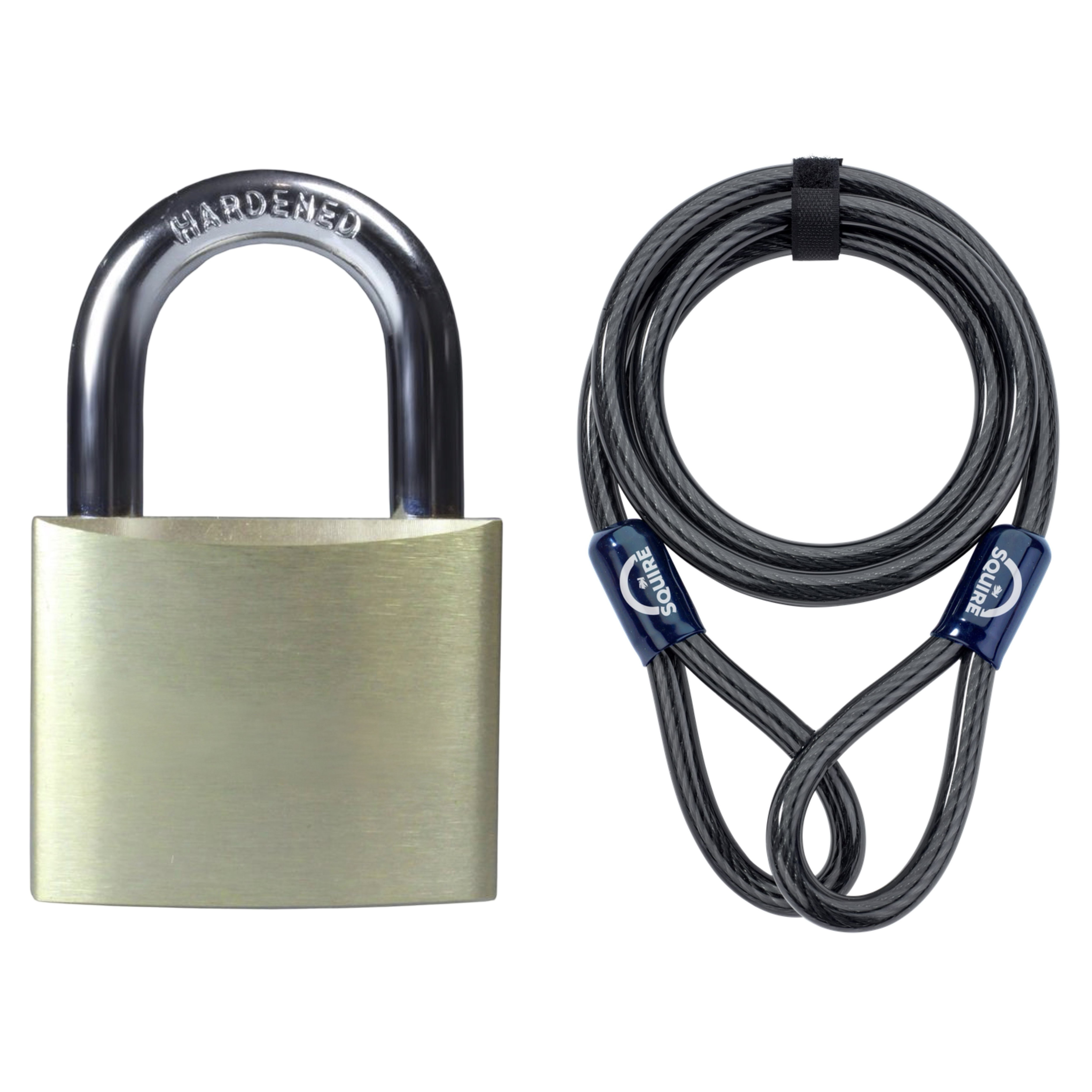 Squire Key Lock Brass Padlock, 6.35mm Shackle, 40mm Body