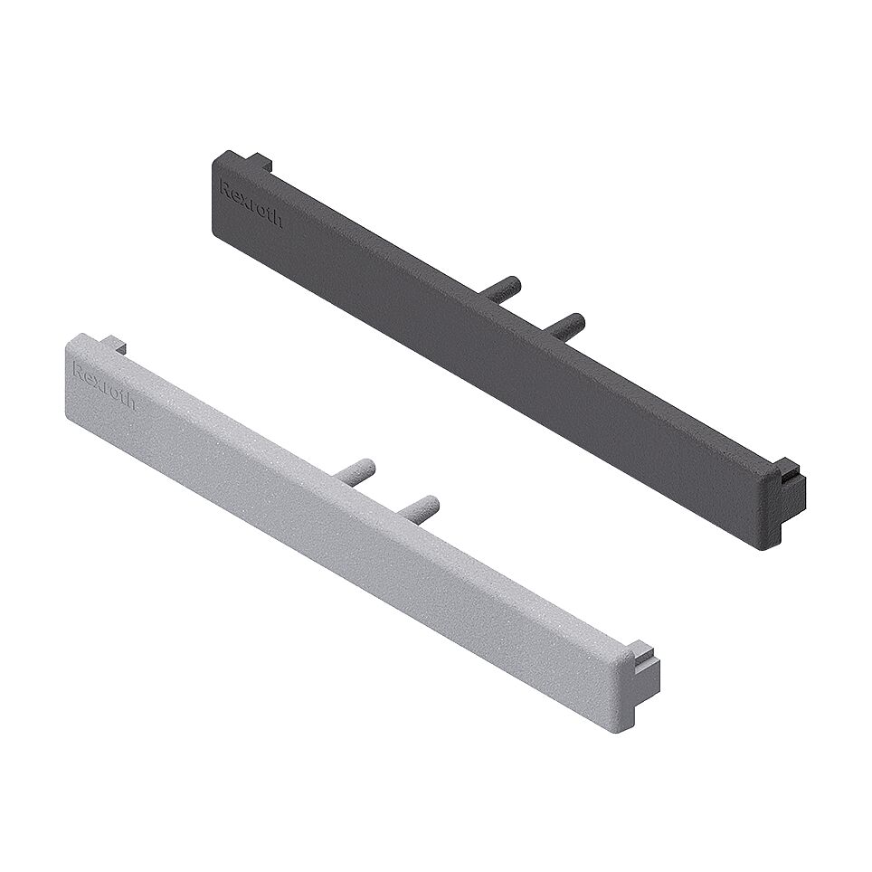 Bosch Rexroth Black PP Cover Cap, 15 x 120 mm Strut Profile, 8mm Groove