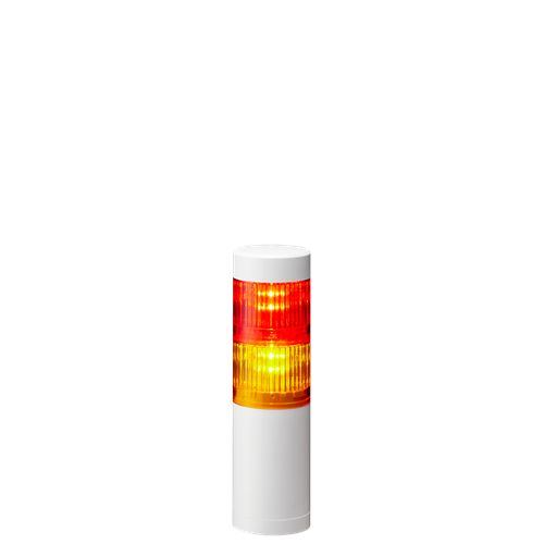 Patlite LR5 Series Amber, Red Signal Tower, 2 Lights, 24 V dc, Direct Mount