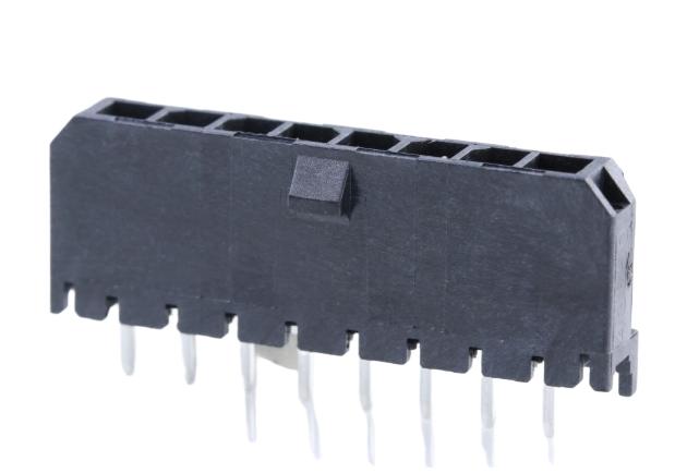 Molex 43650 Series Vertical Through Hole PCB Header, 8 Contact(s), 3 mm Pitch, 1 Row, Shrouded