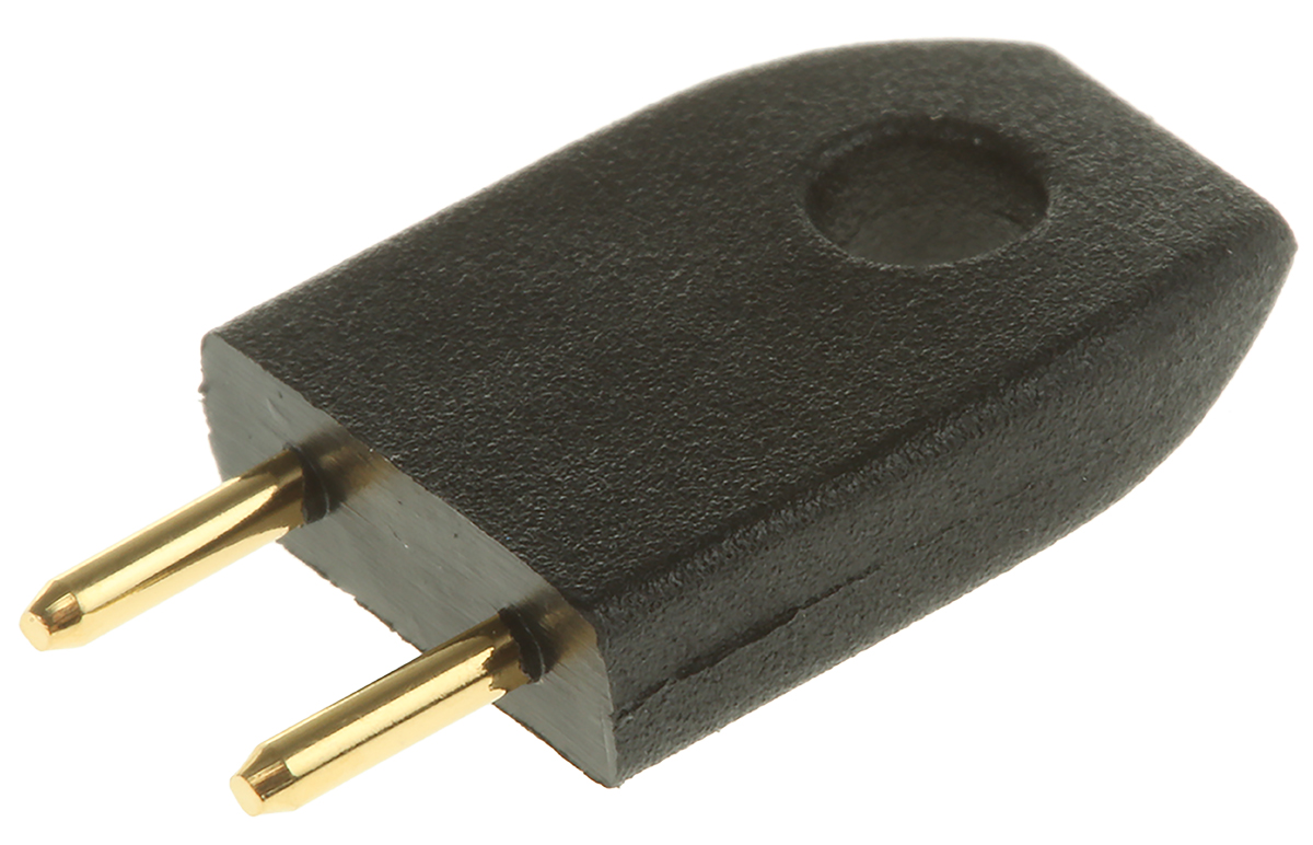 HARWIN Shorting Link Male Straight Black Closed Top 2 Way 1 Row 5.08mm Pitch