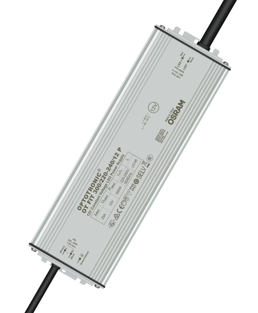 Osram LED Driver, 12.5V Output, 300W Output, 1.8A Output, Constant Voltage