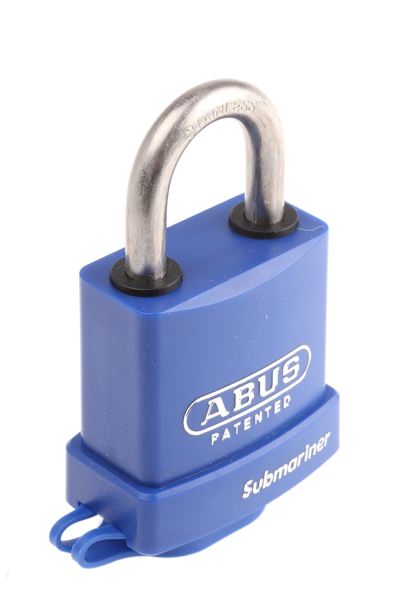 ABUS Key Weatherproof Stainless Steel Heavy Duty Padlock, 8mm Shackle, 56.5mm Body