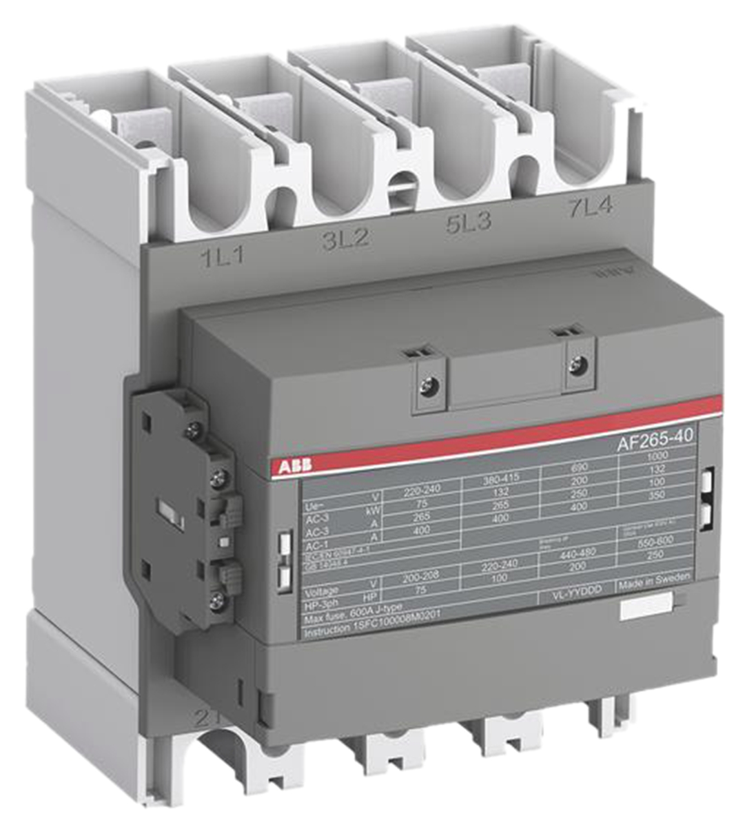 ABB AF265-40-11-13 AF Contactor, 230 V ac Coil, 4-Pole, 400 A, 132 kW, 4NO, 1 kV