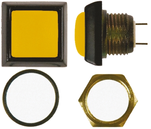 ITW Switches 59 Series Miniature Push Button Switch, Momentary, Panel Mount, 13.65mm Cutout, SPST, Clear LED, 125V ac,