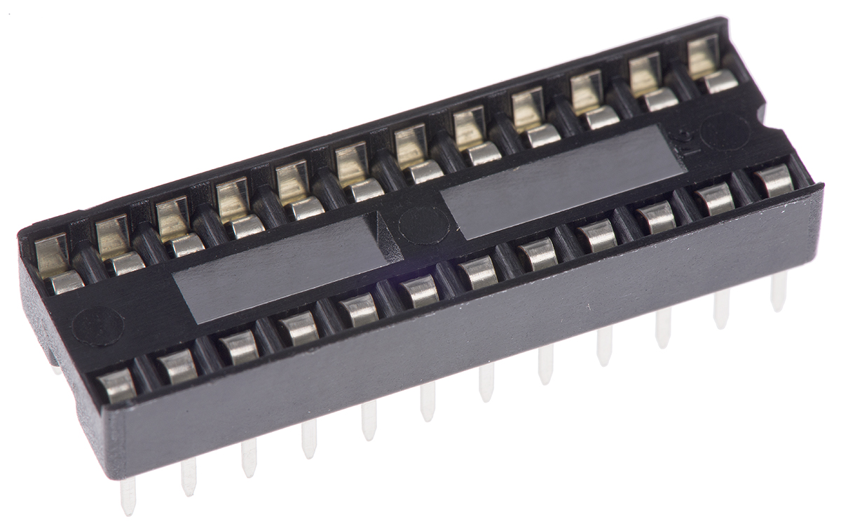 ASSMANN WSW 2.54mm Pitch Vertical 24 Way, Through Hole Stamped Pin Open Frame IC Dip Socket, 1A