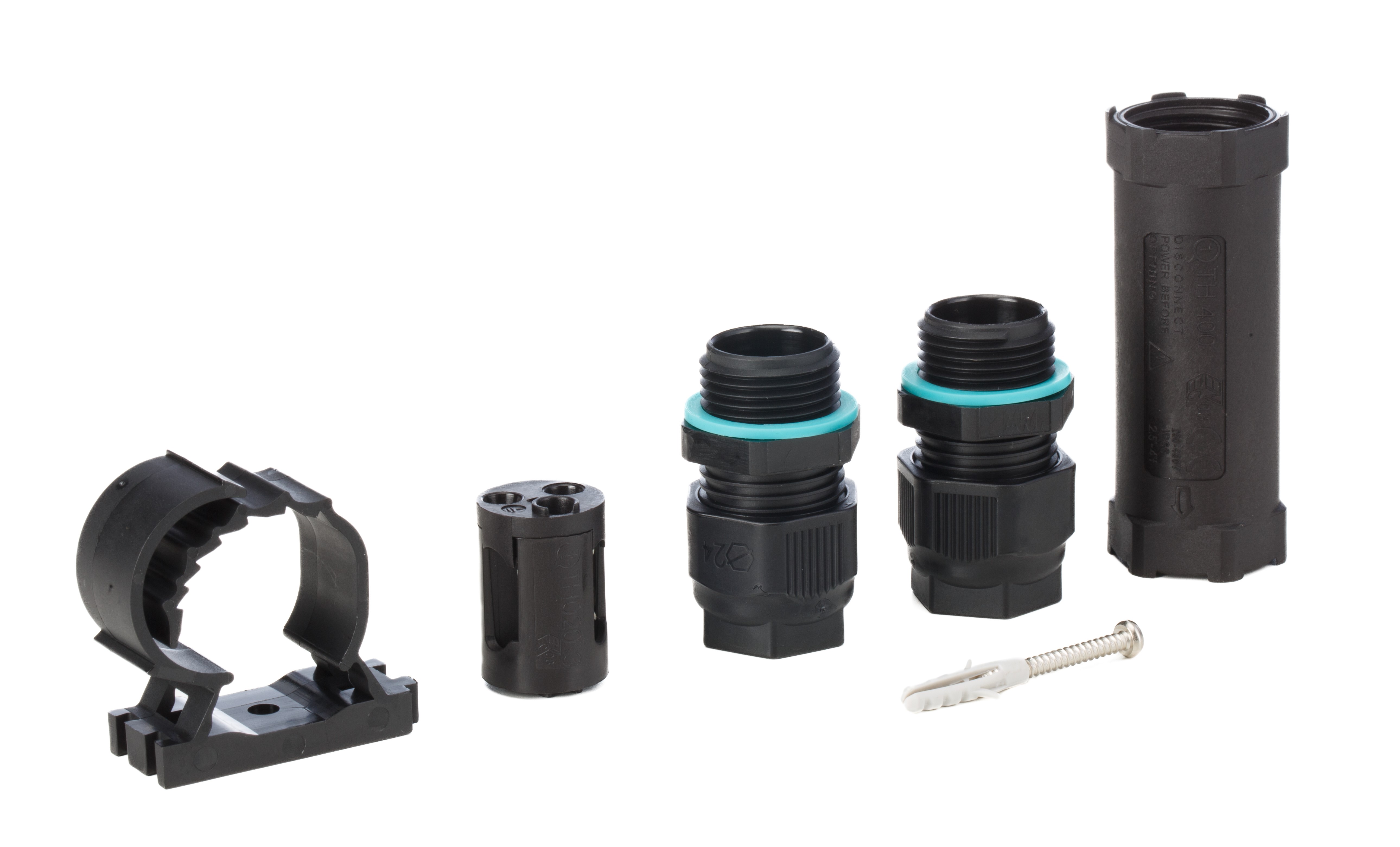 RS PRO Black Nylon Junction Box, IP68, 3 Terminals