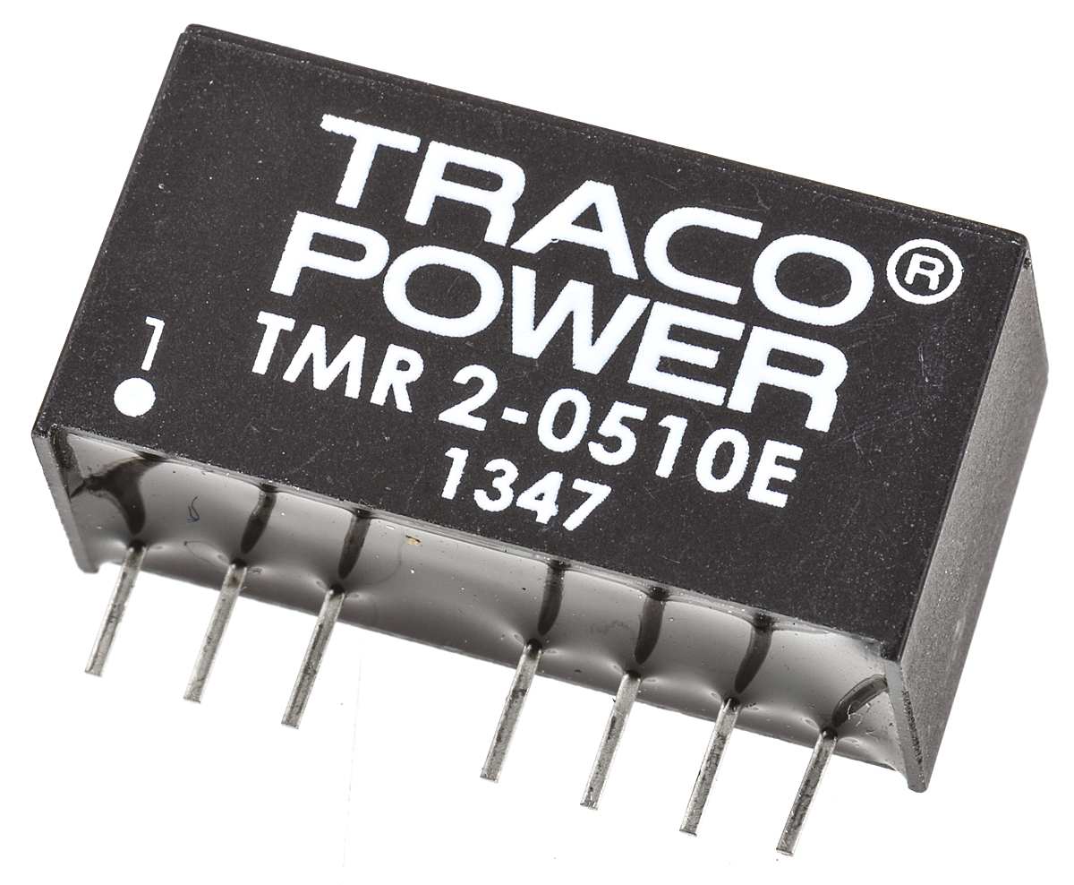 TRACOPOWER TMR 2E DC-DC Converter, 3.3V dc/ 500mA Output, 4.5 → 9 V dc Input, 2W, Through Hole, +85°C Max Temp