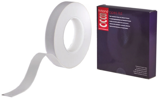 Hi-Bond VST 7025W White Foam Tape, 19.0mm x 33.0m, 0.25mm Thick