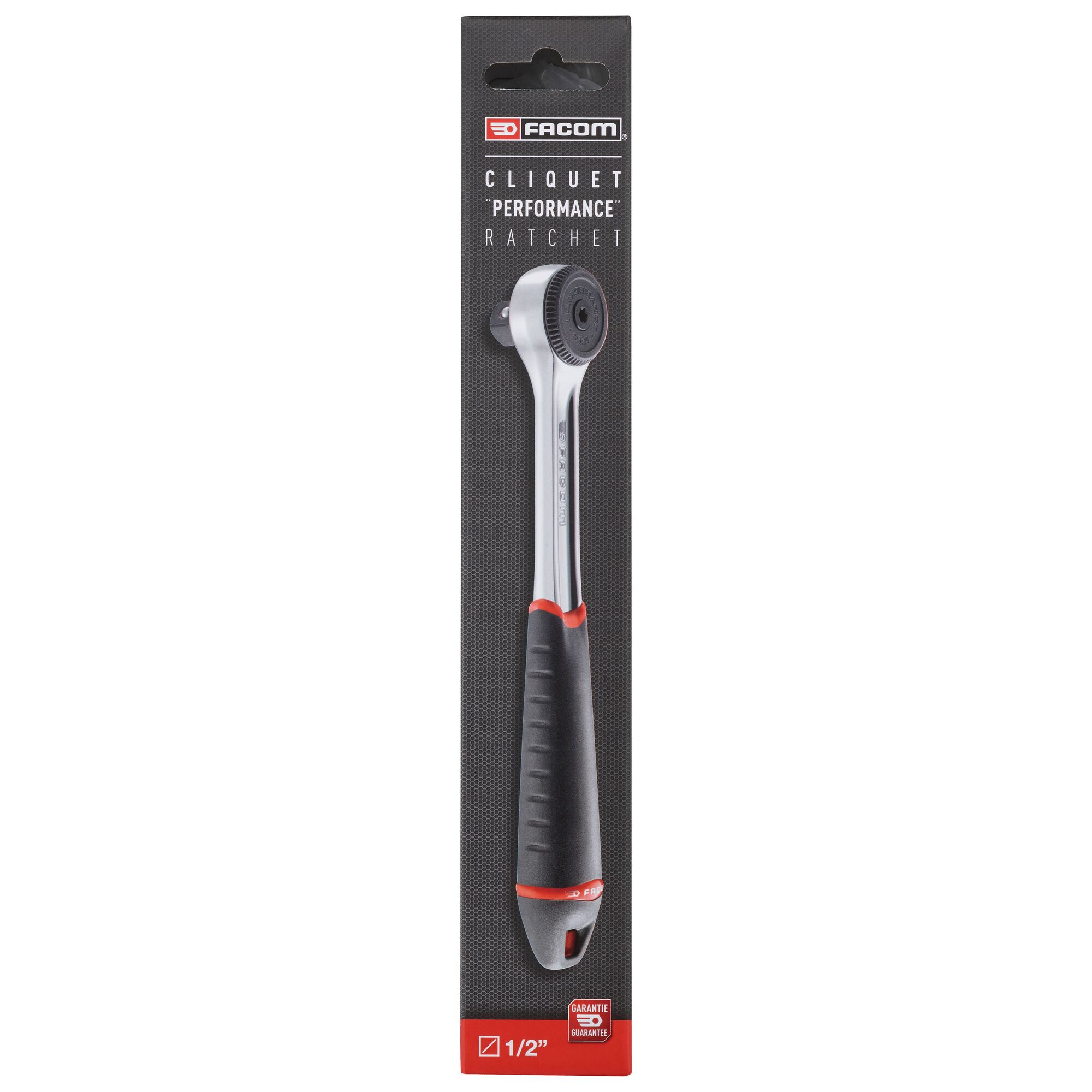 Facom S.161BPB 1/2 in Square Ratchet with Bi-material Elastomer Handle, 260 mm Overall