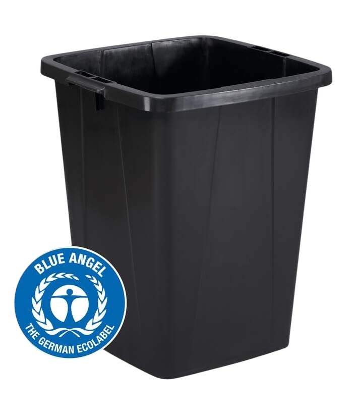 Durable DURABIN 90L Black Plastic Waste Bin