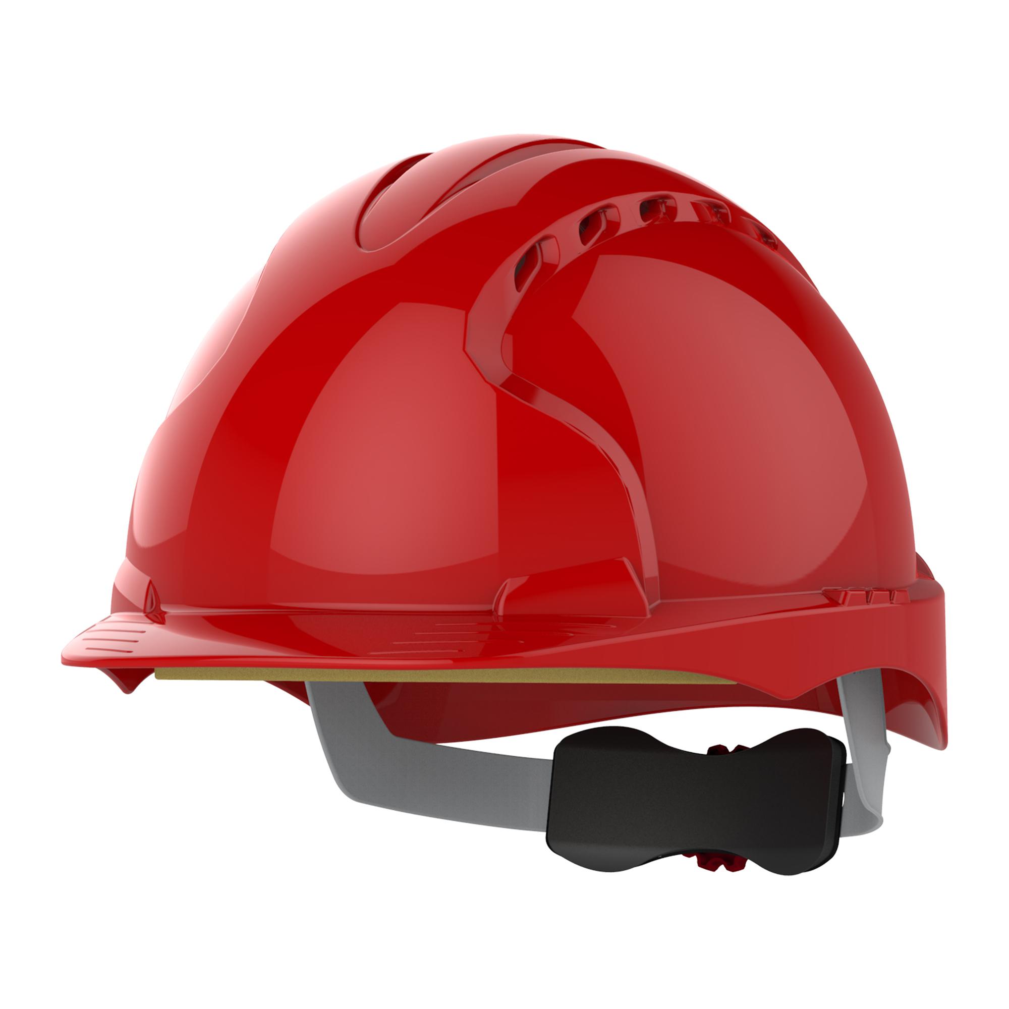 JSP EVO3 Red Safety Helmet, Ventilated