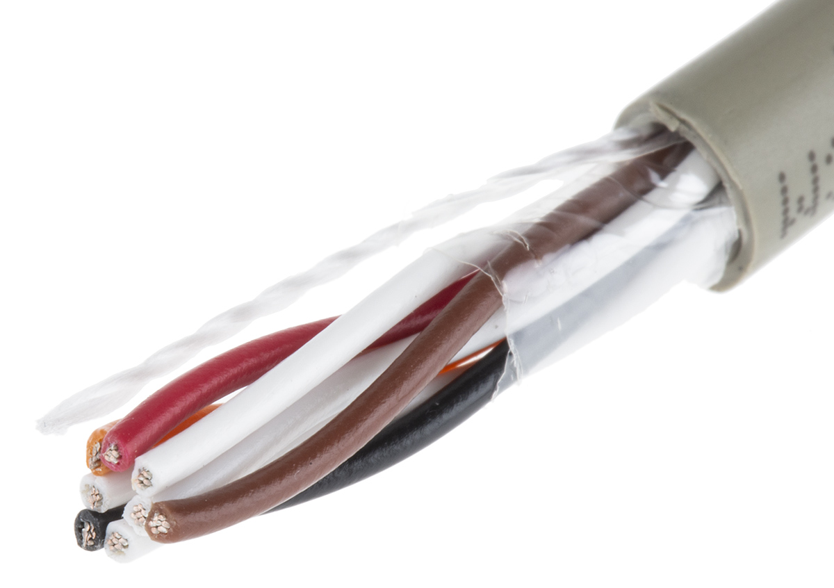 Alpha Wire ProTekt Series Data Cable, 4 Pairs, 8 Cores, 0.35 mm², Unscreened, 22 AWG, 50m, None Shield