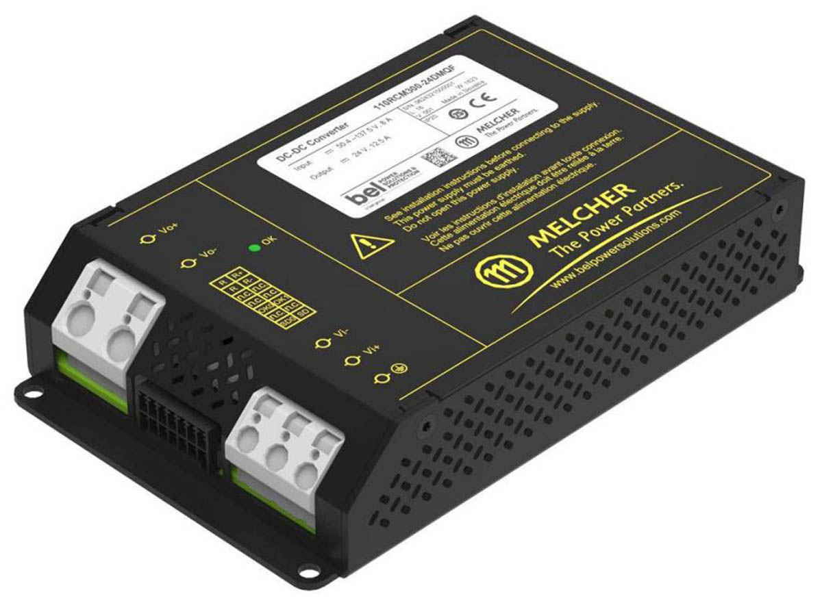 BEL POWER SOLUTIONS INC RCM300 DC-DC Converter, 24V dc/ 12.5A Output, 50.4 → 137.5 V dc Input, 300W, Chassis