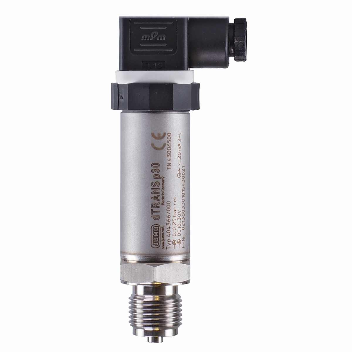 Jumo 404366 Series Pressure Transmitter, -1bar Min, 0bar Max, Analogue Output, Relative Reading