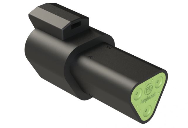 Amphenol Industrial, AT Cable connector Plug 3 Way, Crimp Termination AT04-3P-RD01BLK