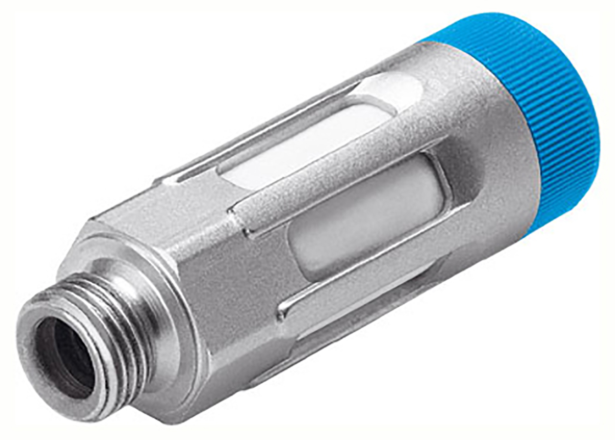 Festo GRU Aluminium 10bar Pneumatic Silencer, Threaded, G 1/4 Male