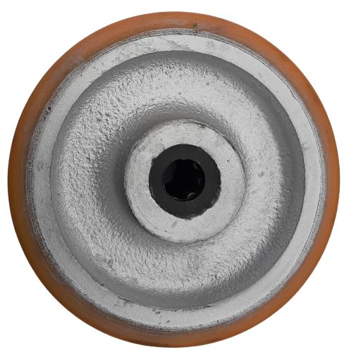 Guitel Hervieu Grey, Yellow Polyurethane Abrasion Resistant Trolley Wheel, 230kg