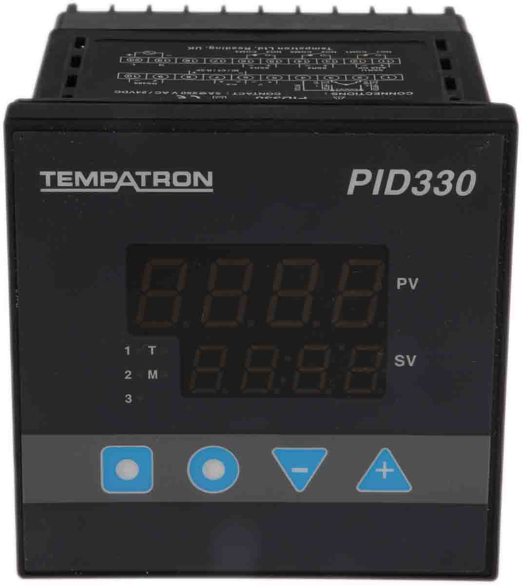 Tempatron PID330 PID Temperature Controller, 96 x 96 (1/4 DIN)mm, 2 Output Relay, 85 → 270 V ac Supply Voltage