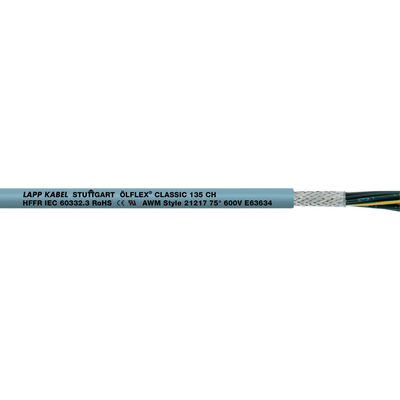 Lapp Flexible Multicore 1 mm² 18 Core Power Cable, Grey Halogen Free Compound, 100m