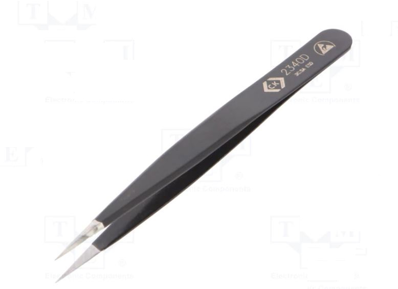 CK 110 mm, Stainless Steel, Extra Fine, ESD Tweezer