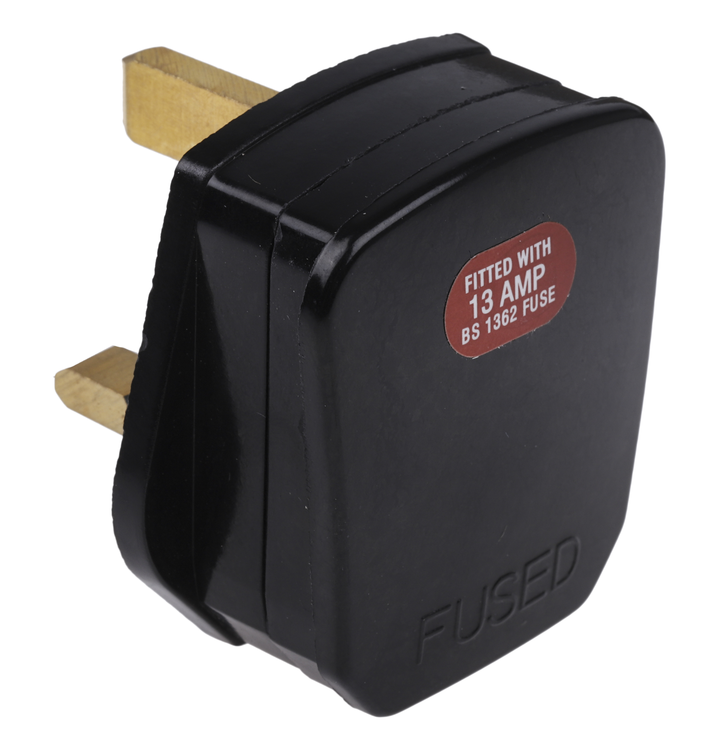 RS PRO UK Mains Plug, 13A Black, Cable Mount Thermoplastic, Urea Formaldehyde, 250 V