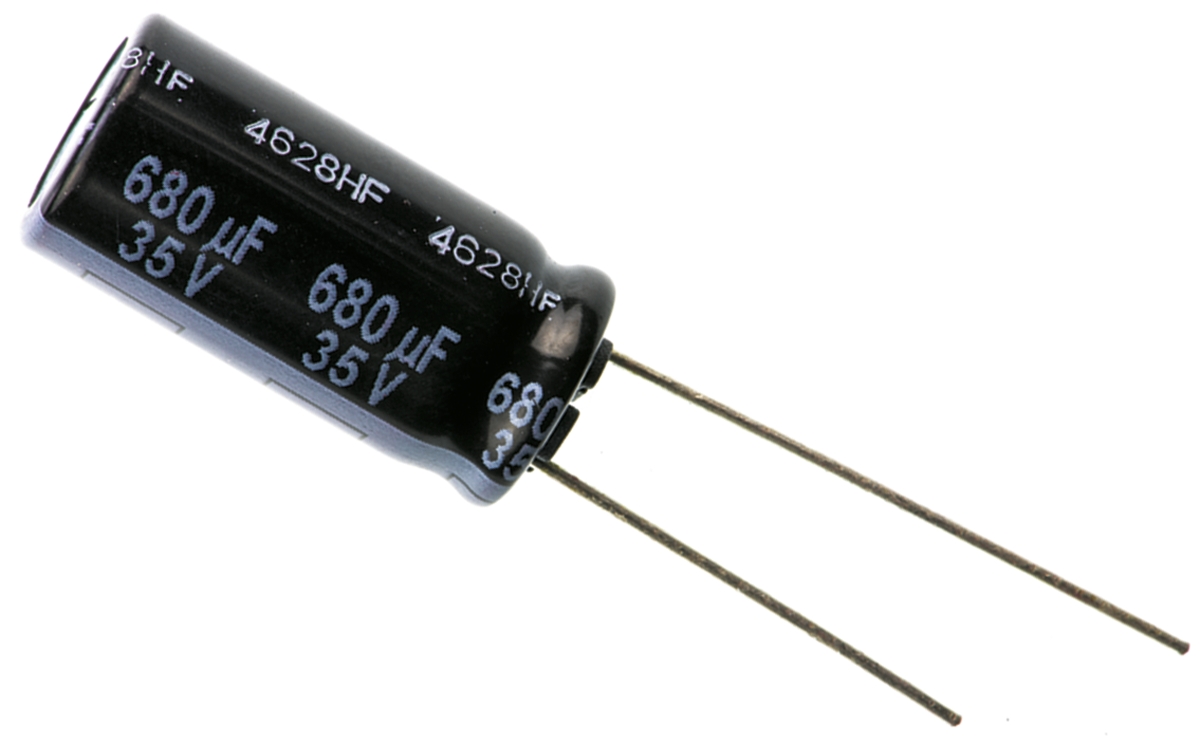 Panasonic 680μF Aluminium Electrolytic Capacitor 35V dc, Radial, Through Hole - EEUFR1V681