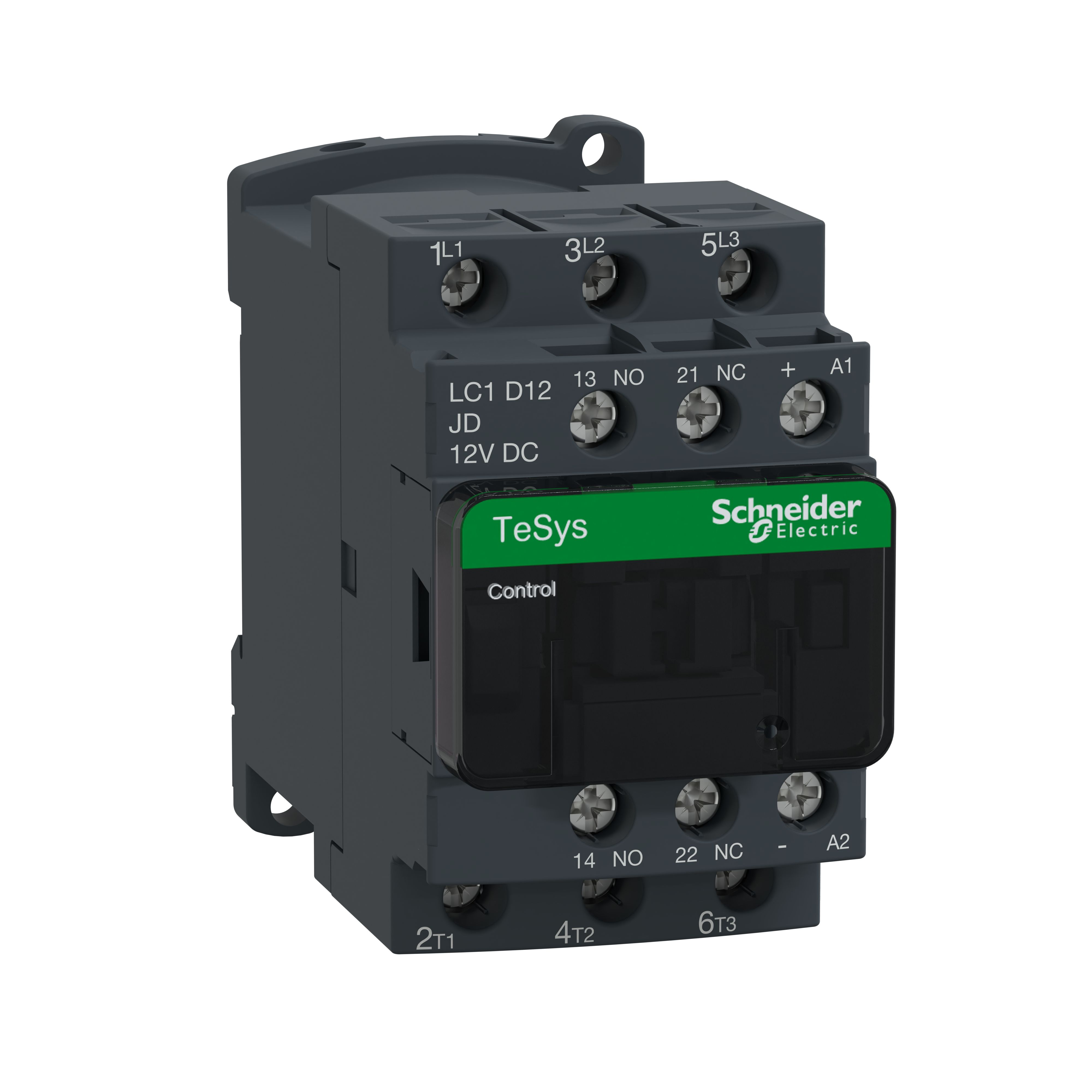 Schneider Electric LC1D Series Contactor, 12 V dc Coil, 3-Pole, 12 A, 5.5 kW, 3NO, 690 V ac