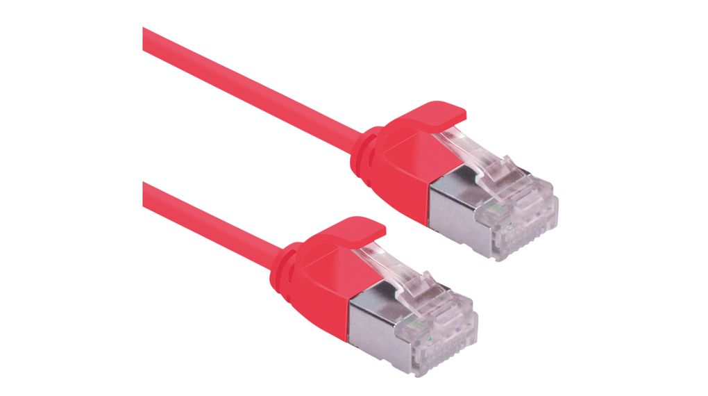 Roline21.15.33, 1m Cat6a, Red RJ45 to Male RJ45 Male, FTP LSZH Sheath
